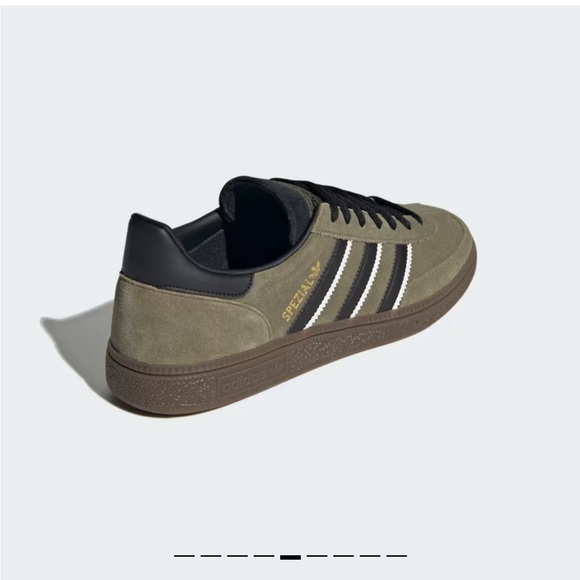 Adidas Handball Spezial in Focus Olive / Core Black / Crystal White, Size 4.5 - Picture 5 of 10
